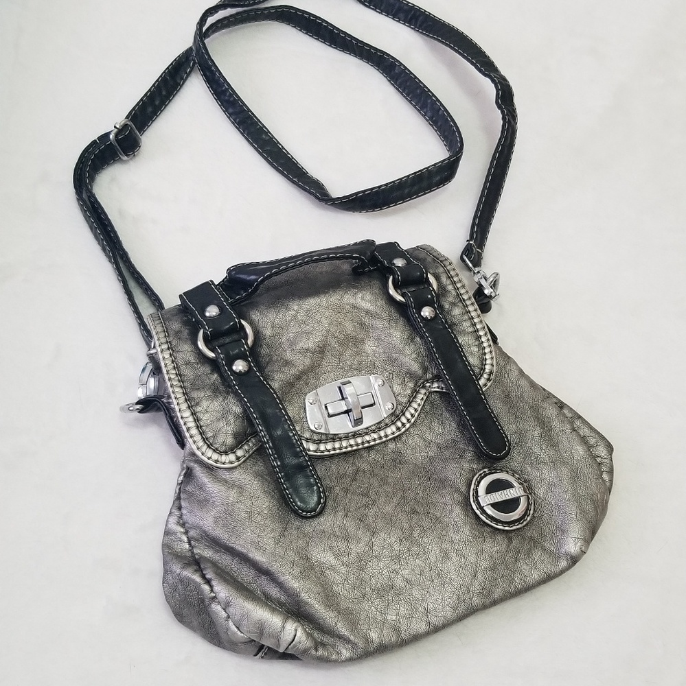 Crossbody Mini Bag Silver Black